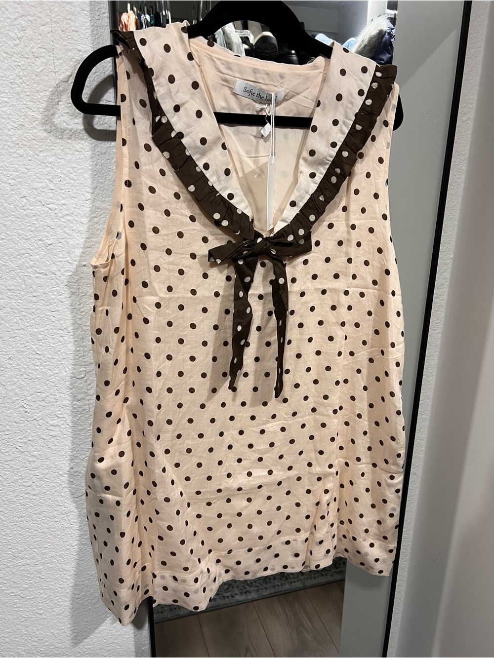 Peter Pan collar polka dot dress